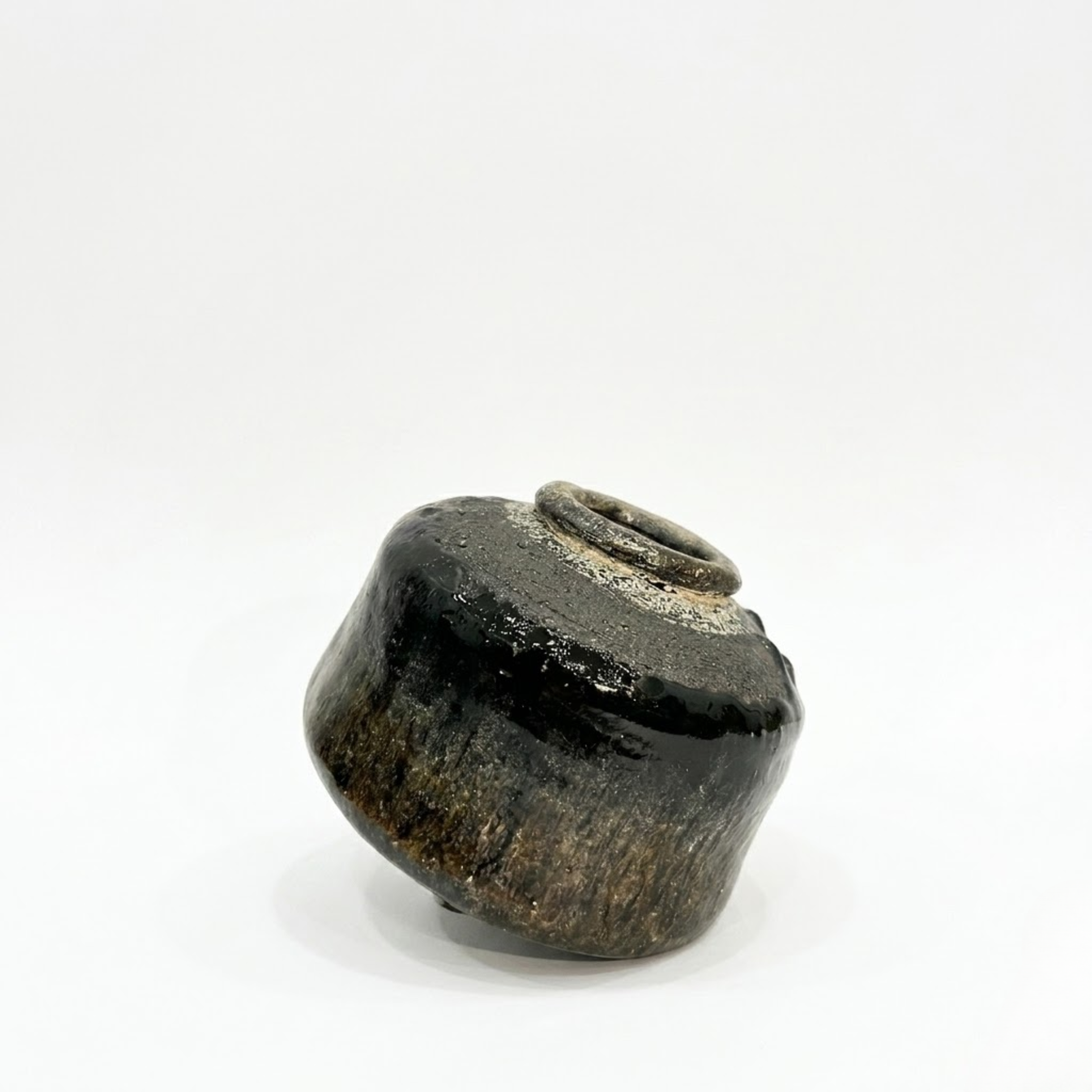 Han tsutsu-gata Raku ware kūre-yū Chawan _ Matcha Tea bowl