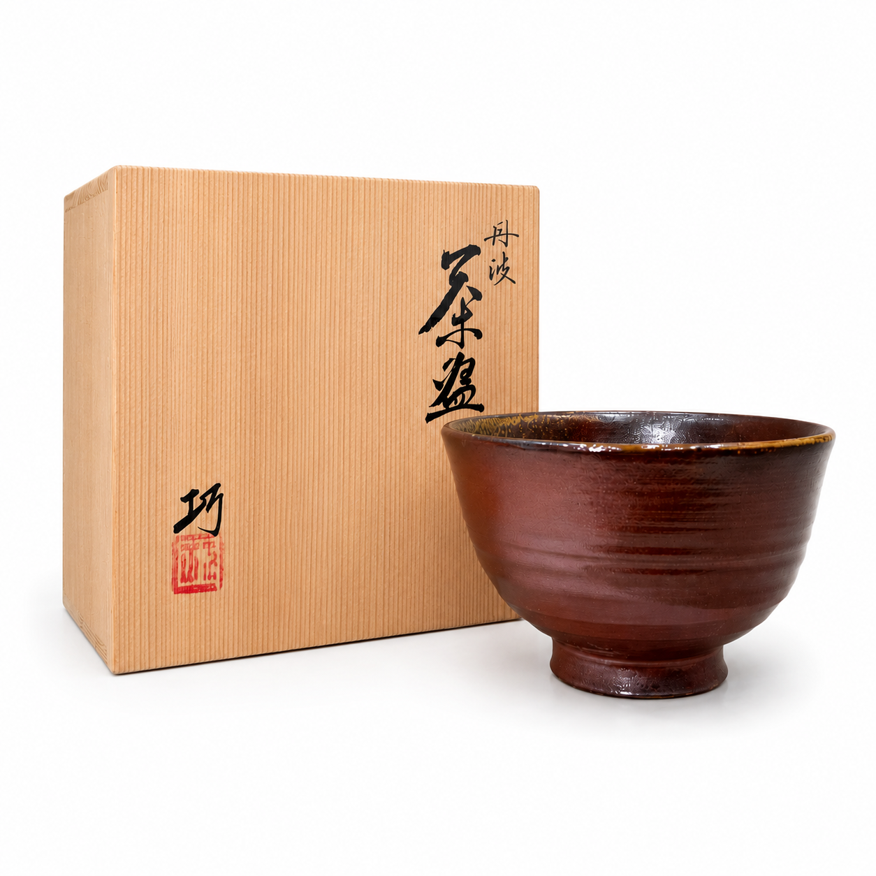 Tanba-yaki Chawan /Tanba ware Matcha Tea Bowl by Ohgami Takumi